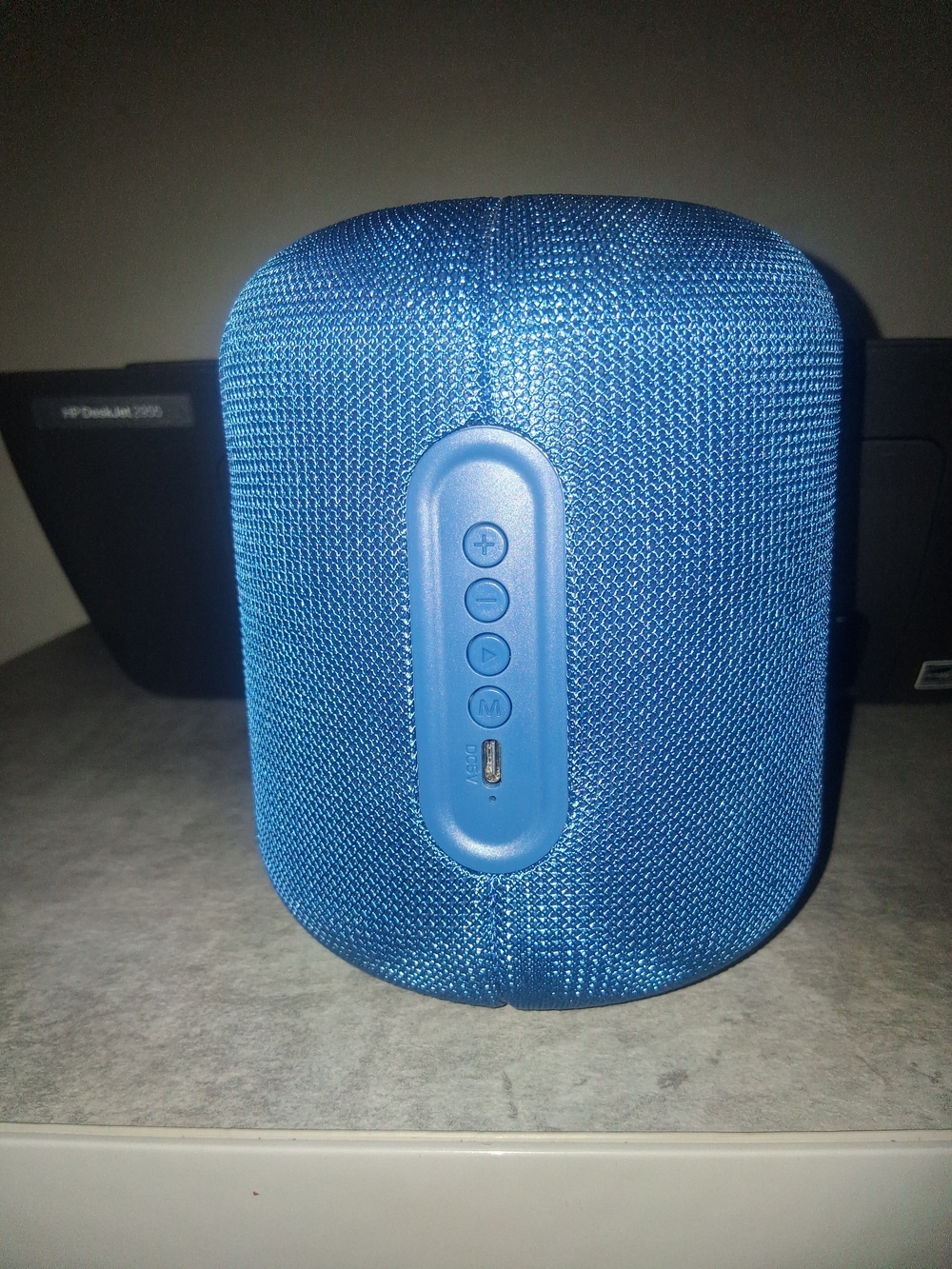 Adia Blue Portable Bluetooth Speaker with Top Controls